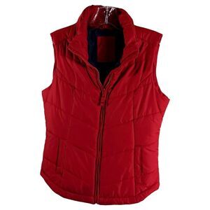Aeropostale Kids Sleeveless Quilted Puffer Vest Jacket Size Small Red.